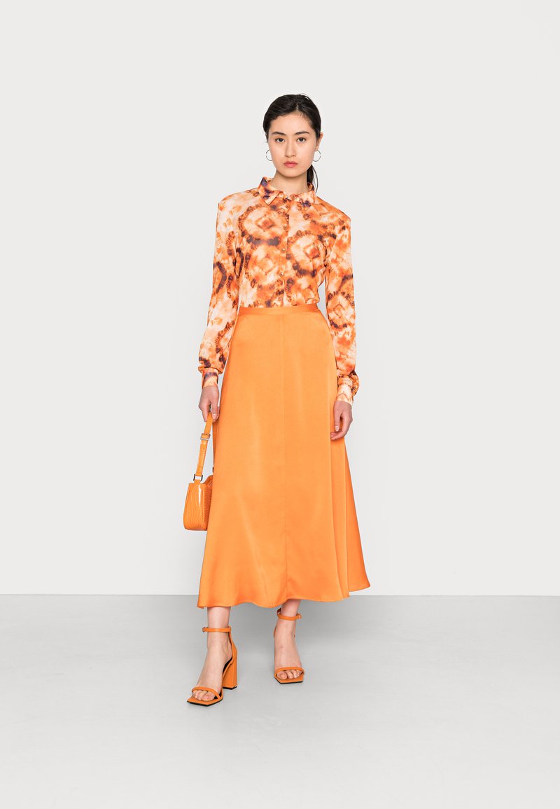 Damen Jeansröcke | Vero Moda VMRIE OLI ANKLE SKIRT Maxirock nectarine/orange - NL89325 Damen Jeansröcke | Vero Moda VMRIE OLI ANKLE SKIRT Maxirock nectarine/orange - NL89325