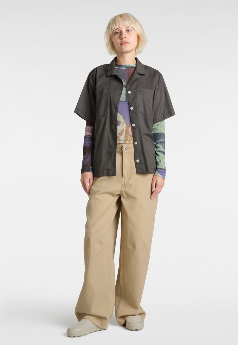 Urban Classics viscose satin resort shirt in black