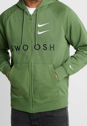 Mikina na zip - olive