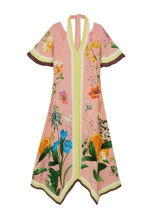 Reiss, REGULAR FIT - FLOSSY FLORAL-PRINT CUT-OUT MIDI DRESS . - Maxi-jurk - pink