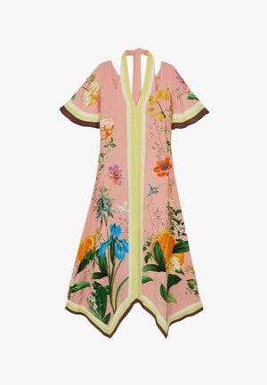 Reiss, REGULAR FIT - FLOSSY FLORAL-PRINT CUT-OUT MIDI DRESS . - Maxi-jurk - pink