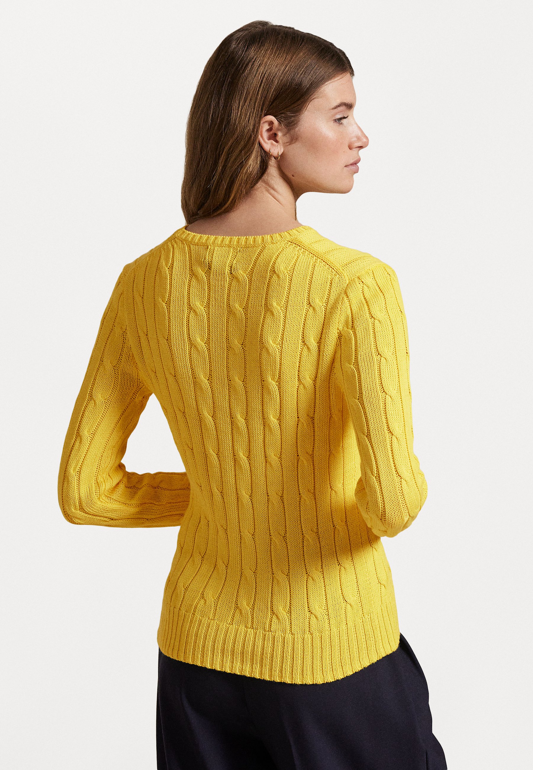 売れ筋商品|||ラルフローレン ニット&セーター アウター レディース Women's Cable-Knit Cotton Crewneck Sweater Trainer Yellow ラルフローレン レディース ニット&セーター アウター CABLE