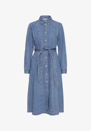 b.young, BYKAPUCA DRESS - Teksakleit - mid blue denim