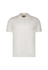 Korte mouwen polo-shirt in ivoor, gemaakt van zachte stof. Beschikt over een klassieke kraag, strakke lijnen en een minimalistische stijl.