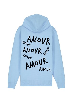 AMOUR3 BACK PRINT - Felpa con zip - blue