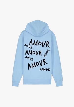 AMOUR3 EMBROIDERY - Sweat zippé - blue