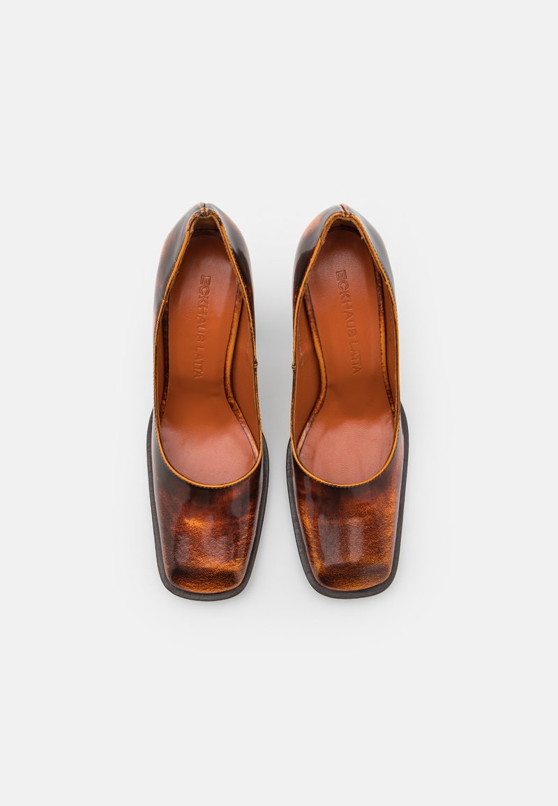ECKHAUS LATTA BOWED COMBO ABRASIVATO - Escarpins à talons hauts - brown
