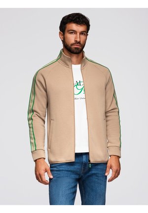 Felpa con zip - brown