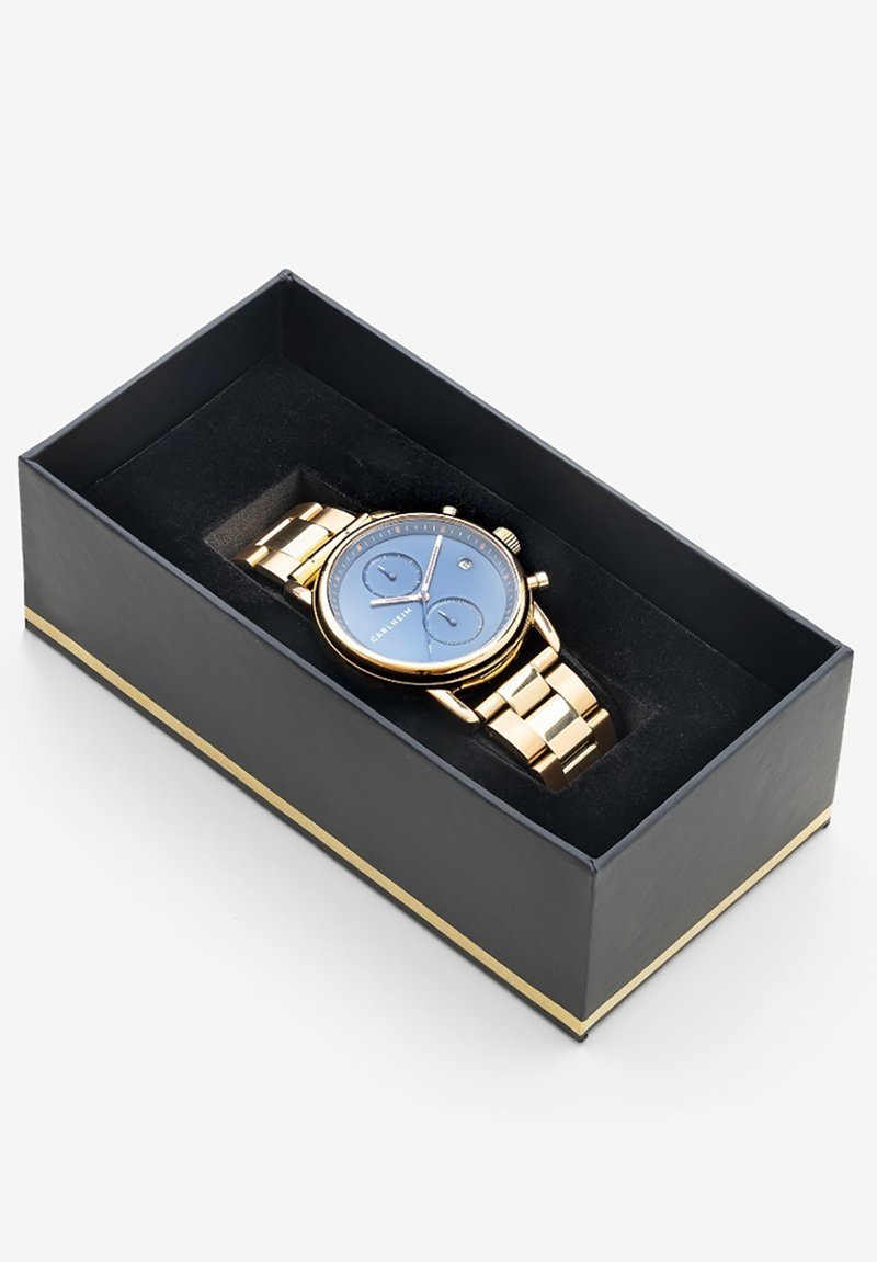 Herren Analoguhren | Carlheim Chronograph rose gold/blue/blau - QX84895 Herren Analoguhren | Carlheim Chronograph rose gold/blue/blau - QX84895