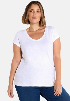 SCOOP NECK - T-shirt basic - white