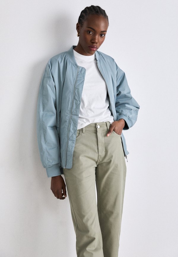 STRETCH HIGH RISE STRAIGHT PANT - Trousers - nordic dust4