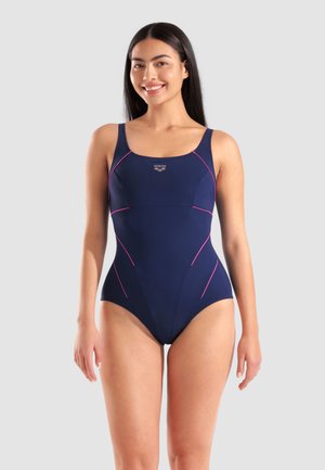 JEWEL LOW C R - Badedragt - navy-fairy rose