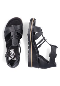 Rieker Wedge sandals - schwarz