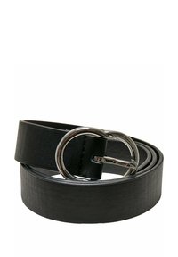 Urban Classics - SMALL RING BUCKLE - Riem - black silver Miniatuurafbeelding 1