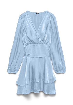 Vero Moda, VMPOLLY LS SHORT DRESS WVN EXP - Cocktail φόρεμα / Φόρεμα για πάρτι - nantucket breeze