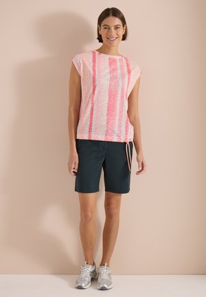 Cecil, T-SHIRT IN BURNOUT OPTIC - T-shirt con stampa - coral