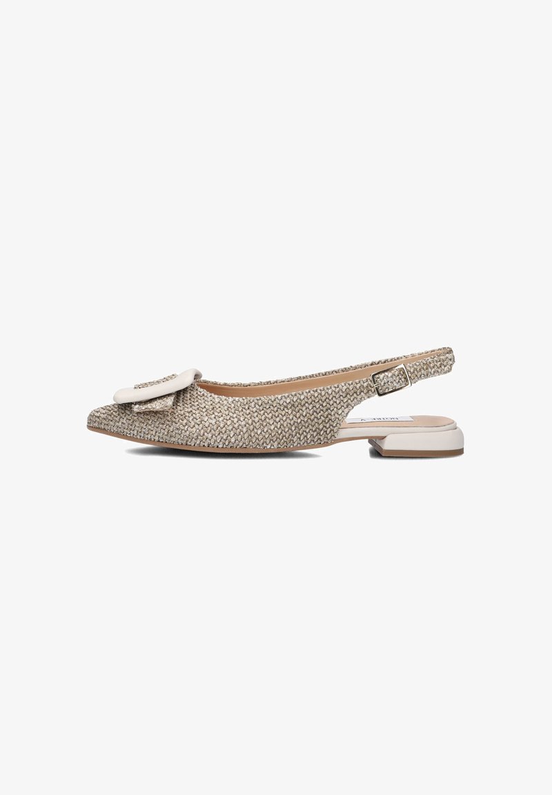 Notre-V Slingback ballerina´s - juta beige nappa ghiaccio