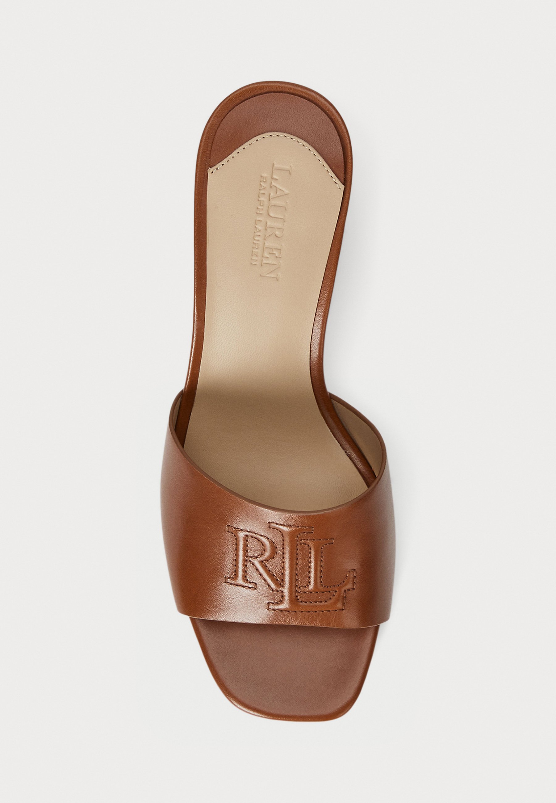 Lauren Ralph Lauren EVERLEY BLOCK-HEEL CALFSKIN SANDAL