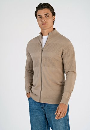ZIP THROUGH - Vest - sand