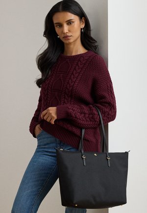 Lauren Ralph Lauren NYLON LARGE KEATON TOTE BAG - Veľká kabelka - black