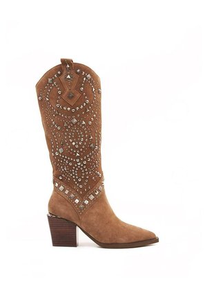 Alma en Pena Cowboy-/Bikerstiefelette - marron