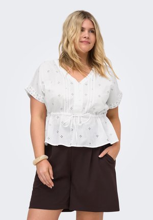 ONLY Carmakoma, TOP CARKUNA TOP - Blouse - bright white