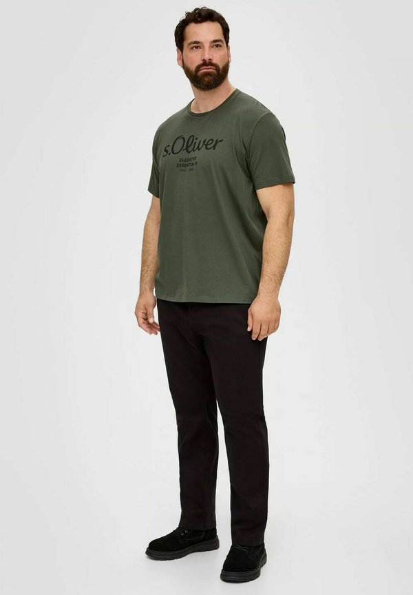 RUNDHALS KURZARM MODERN LOGO 2ER PACK - T-Shirt print - olive