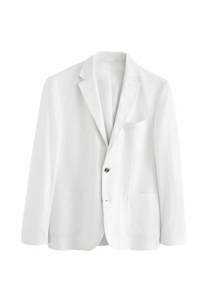 Next SLIM FIT LINEN BLEND TWO BUTTON - Suknjič - white