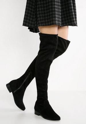 Overkneeskor - black
