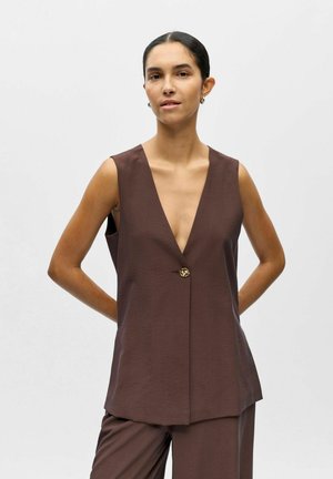 TAILORED - Vest - seal brown