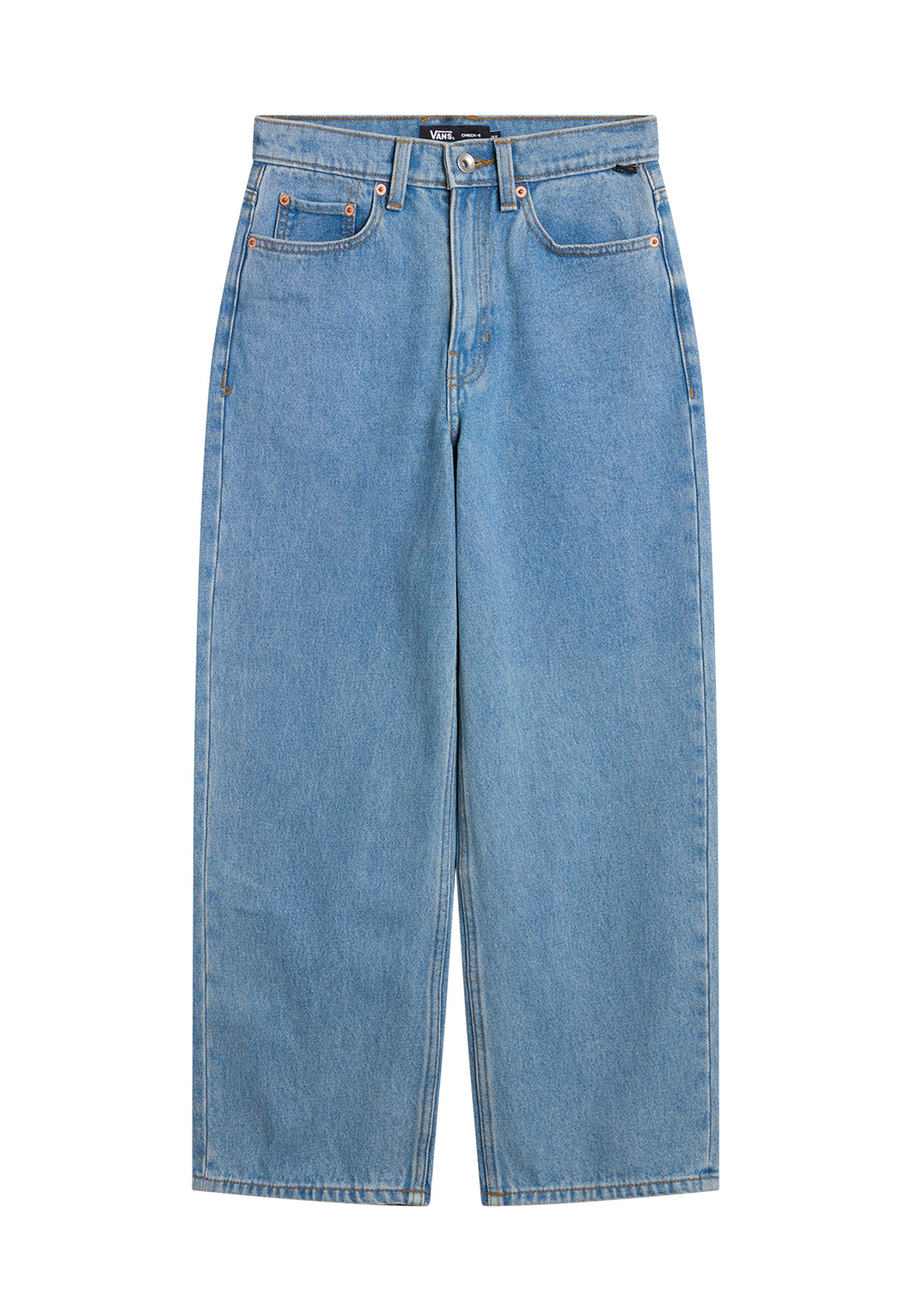 Vans CHECK-5 BAGGY DENIM Vaqueros boyfriend stonewash blue