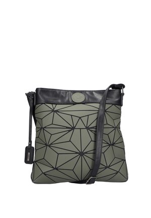 Handbag - khaki schwarz