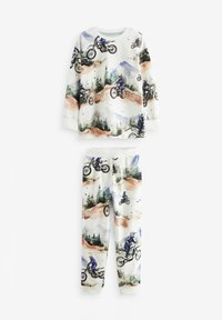 Next LONG SLEEVE 2 PACK - REGULAR FIT SET - Pižama - white blue motorbike