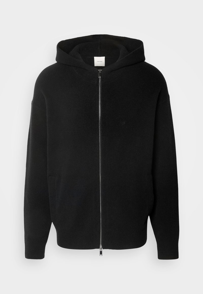 Calvin Klein ZIP HOODIE - Cardigan - black/negru - Zalando.ro