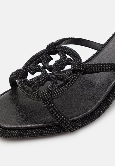 Tory Burch PAVE GEO BOMBE MILLER LOW HEEL - Ciabattine con tacco - perfect black