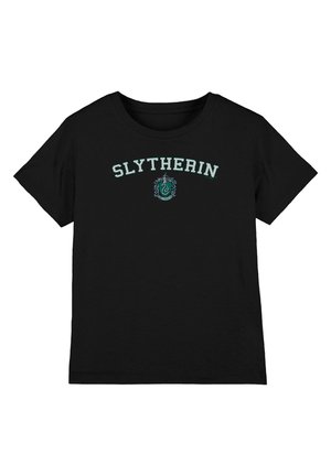 Cotton Soul, HARRY POTTER SLYTHERIN ARC SMALL CREST UNISEX - Print T-shirt - black