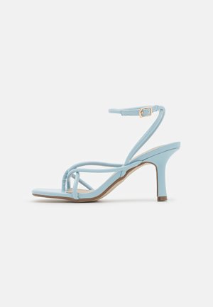 CROSS OVER ASYM MID HEELED - T-bar sandals - blue