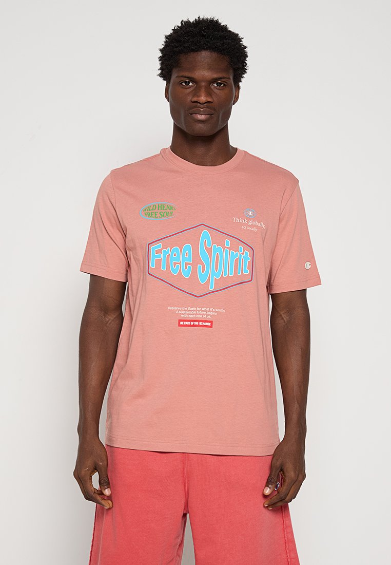 Champion T-shirt print abrikoos