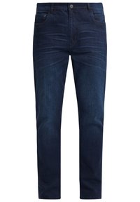 Unselected, dark blue denim