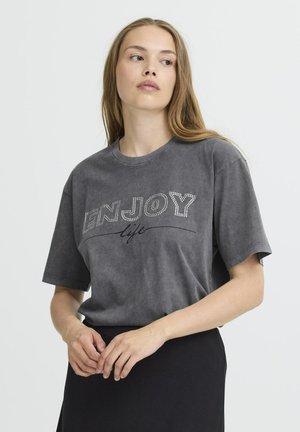 PZENYA - Tricou cu imprimeu - black acid washed