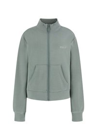 Guess REGULAR FIT - Felpa con zip - grün