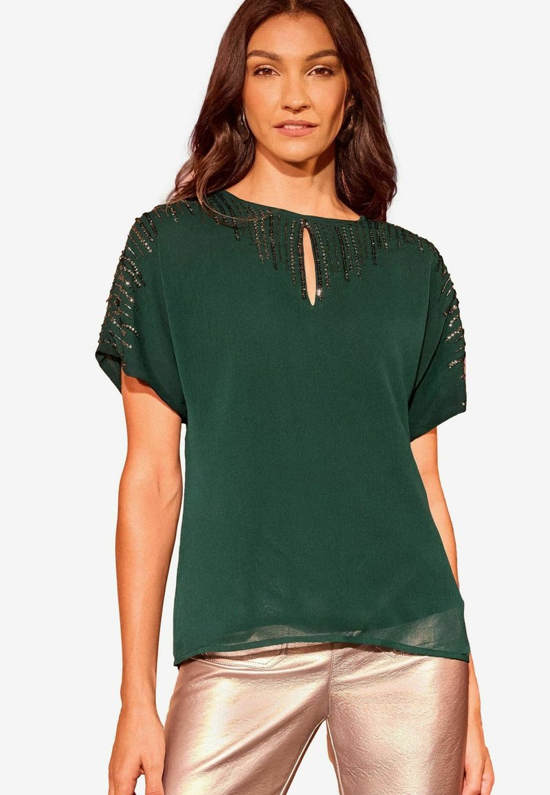 Love & Roses REGULAR FIT - EMBELLISHED DROP SLEEVE - Camicetta - green