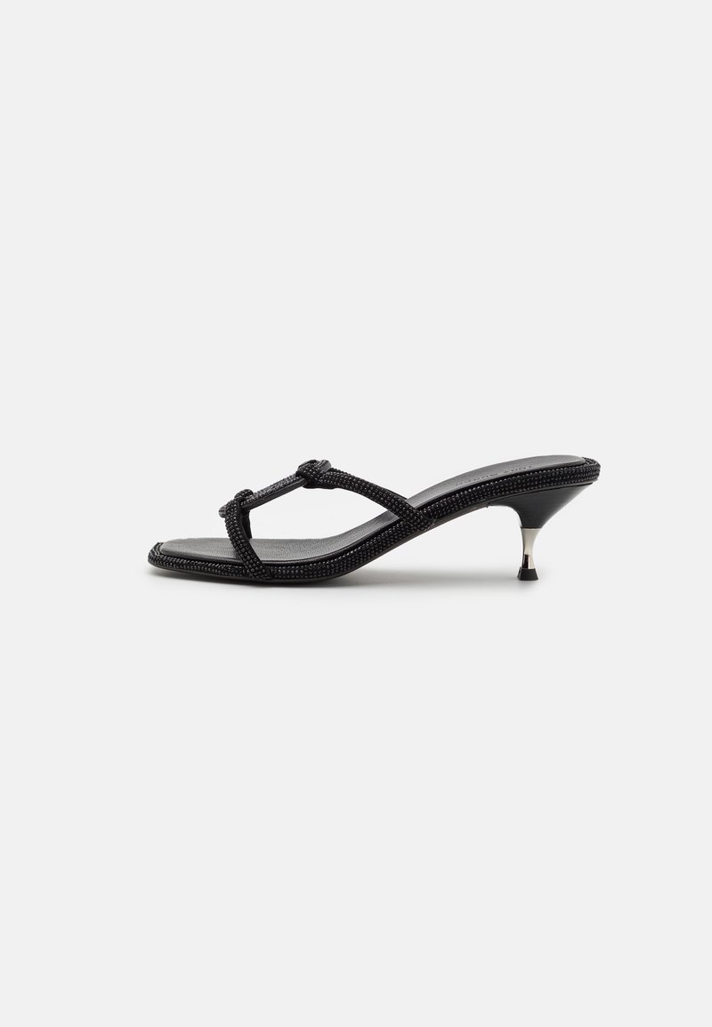Tory Burch PAVE GEO BOMBE MILLER LOW HEEL - Ciabattine con tacco - perfect black