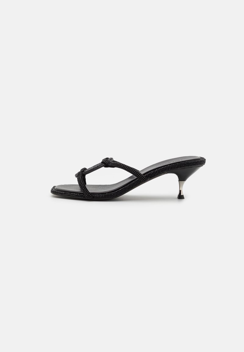 Tory Burch - PAVE GEO BOMBE MILLER LOW HEEL - Šľapky na opätku - perfect black, Zväčšiť