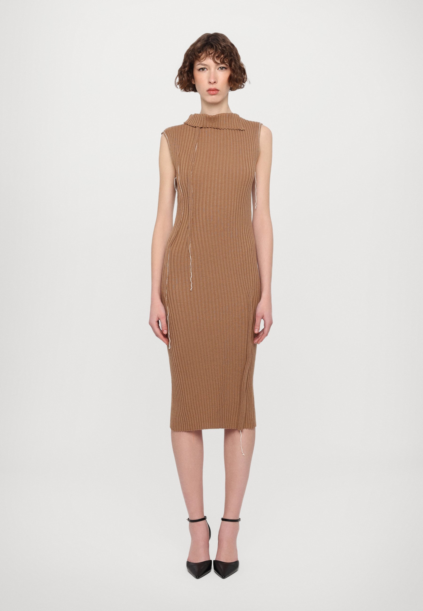 MM6 Maison Margiela MAXI DRESS - Jumper dress - camel - Zalando