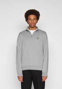 Lyle & Scott LOOPBACK QUARTER ZIP - Sweatshirt - mid grey marl