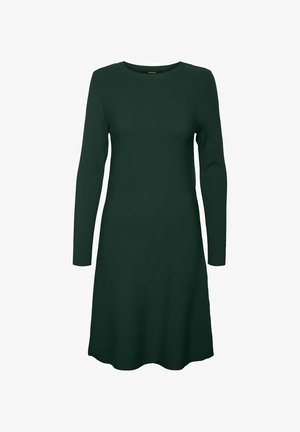 Strickkleid - mottled dark green