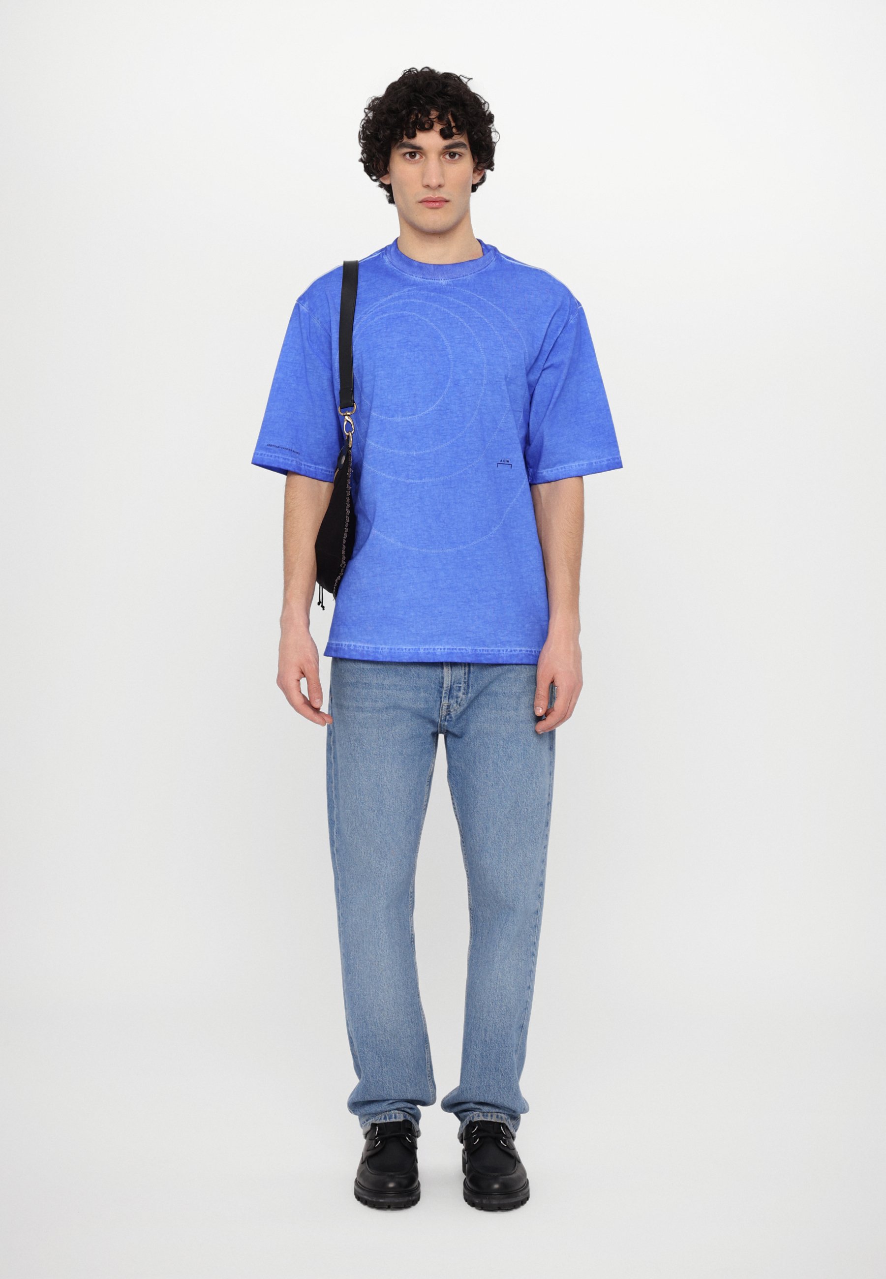 ★A-COLD-WALL★ Brush Stroke Short Sleeve T-Shirt Blue ACWMT MUSINSA | A COLD WALL Brush Stroke Short Sleeve T-Shirt
