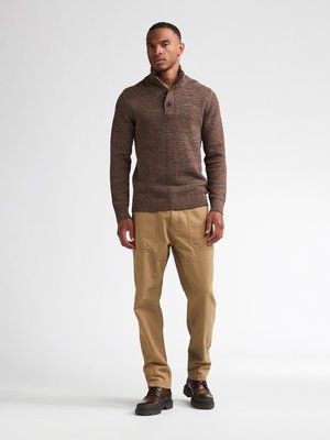 Petrol Industries, MARL KNIT MILLFIELD - Striktrøje - saddle brown