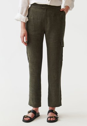 Cargo trousers - khaki melange